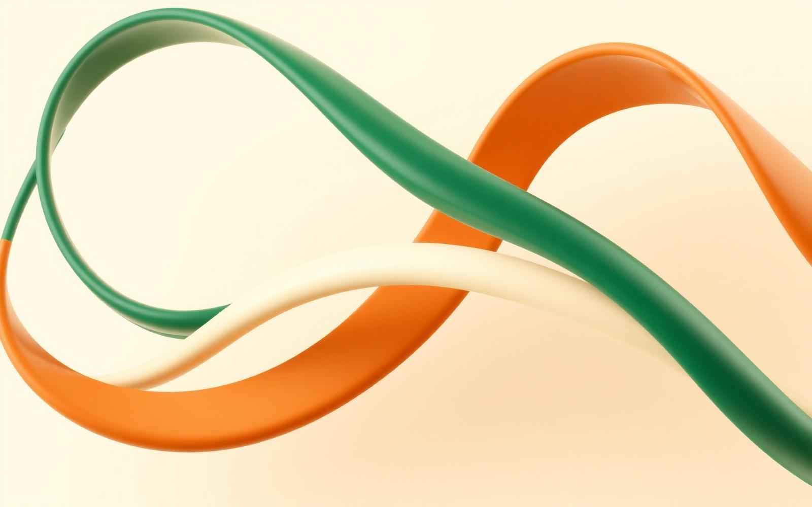 Abstract flowing ribbons in the Tone palette